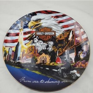 Harley-Davidson "03" Patriotic Plate with Eagle and Landmarks